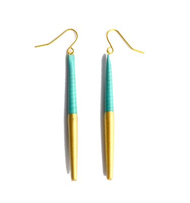 Bead Earring Half Gold
