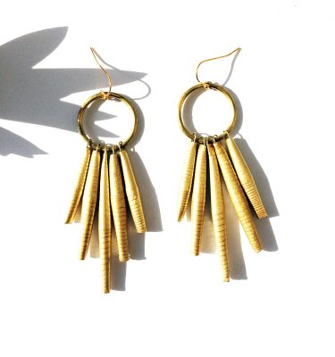 Circle Gold Drop Earring