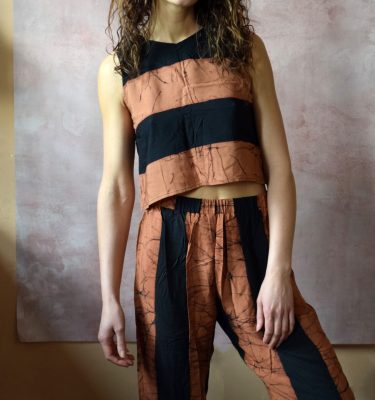 Trousers Clay Black Stripe